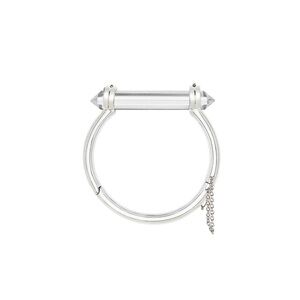 Stoned Maiden Crystal Wand Bracelet - Clear Quartz Platinum Plating OG